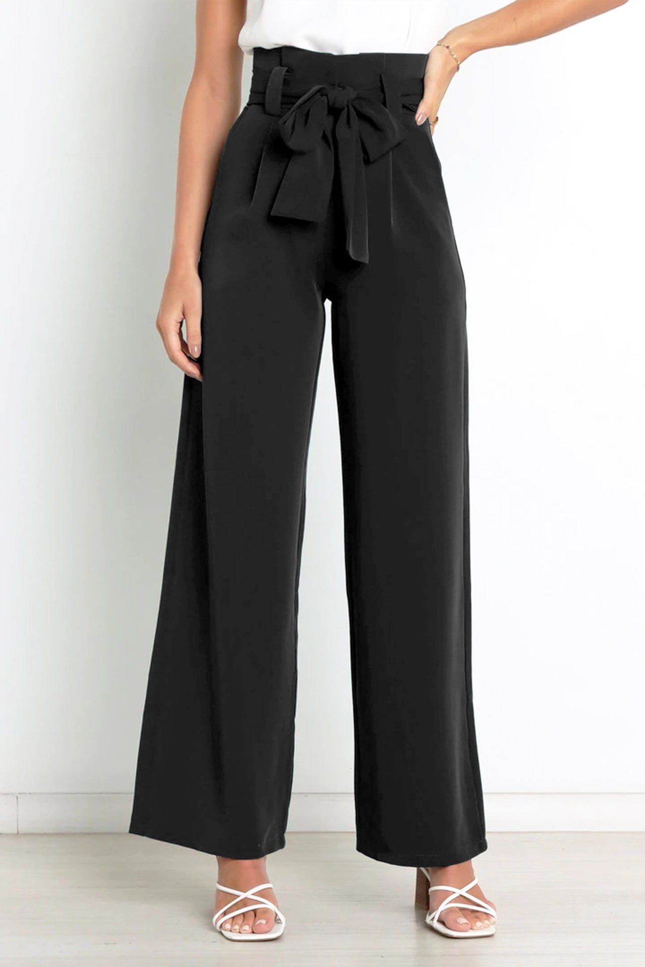 Color Wide Leg Suit Pants