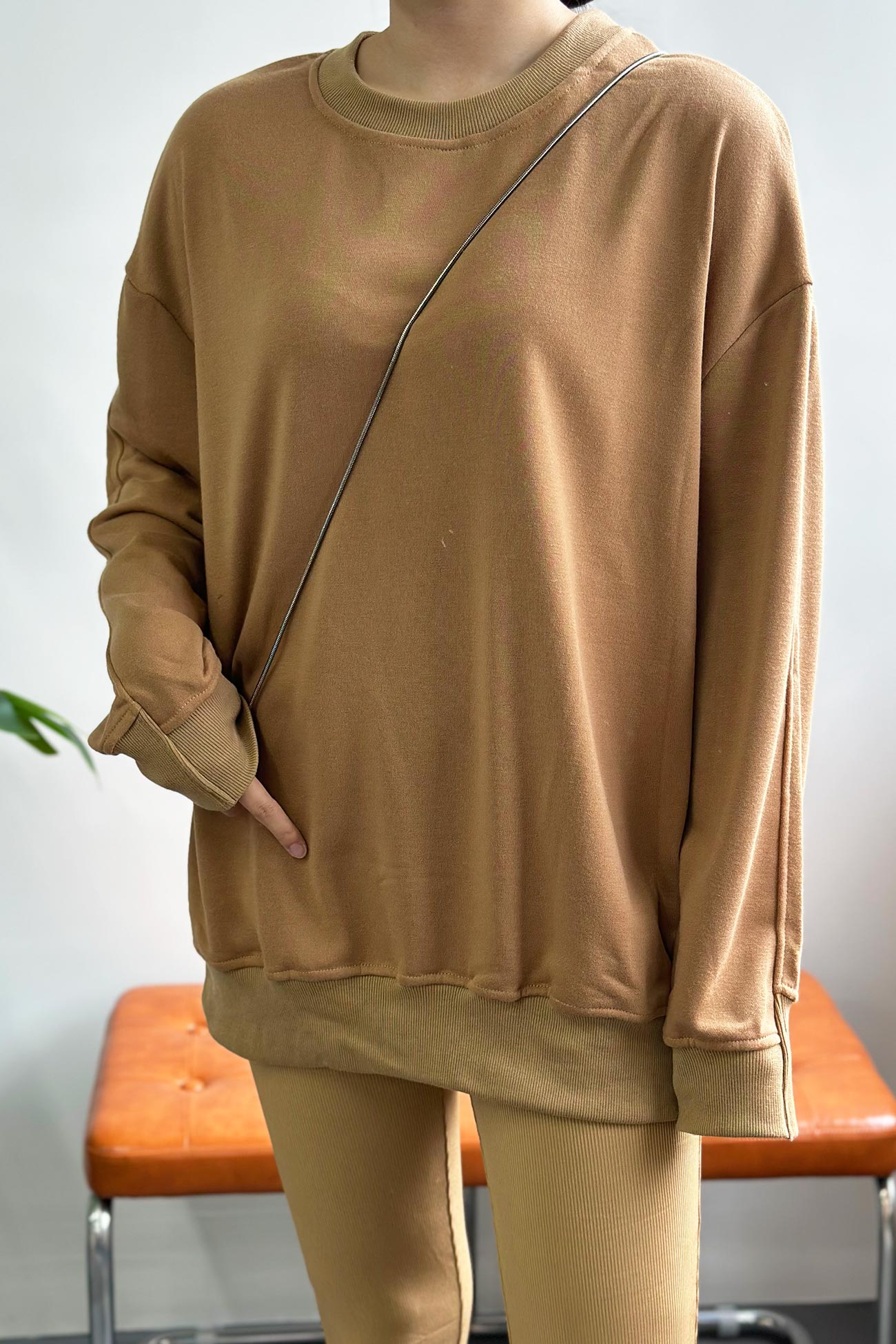 Crew Neck Sweatshirt Legging Suits
