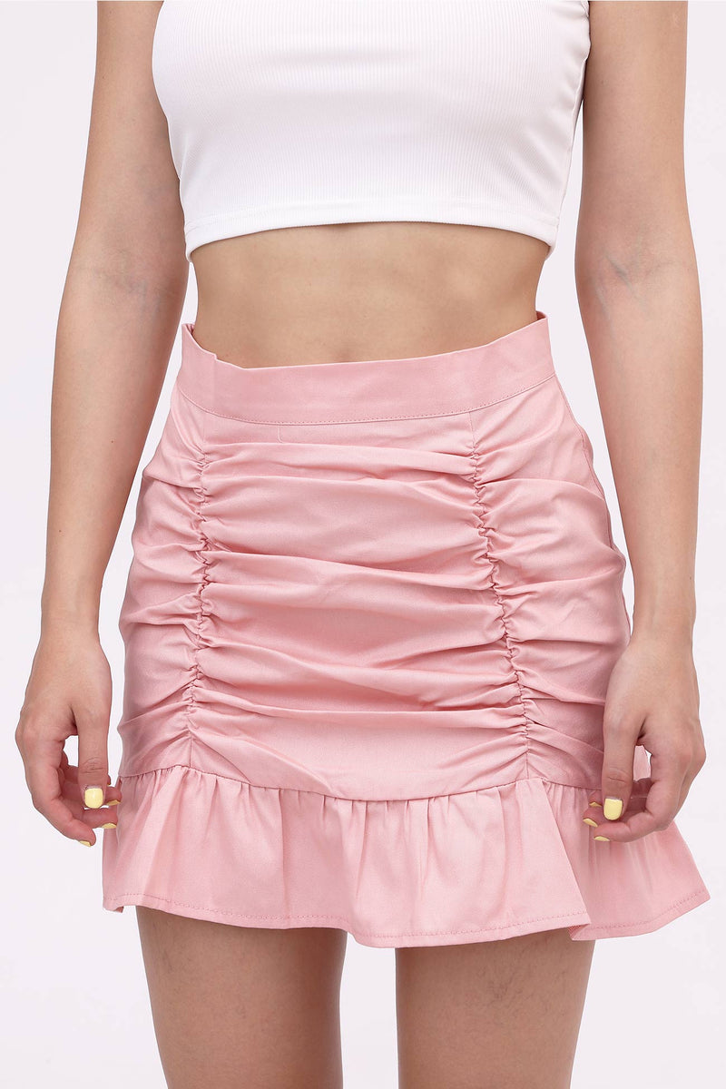 Pleated Ruffled Skirt