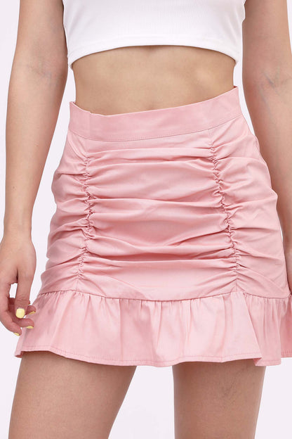 Pleated Ruffled Skirt