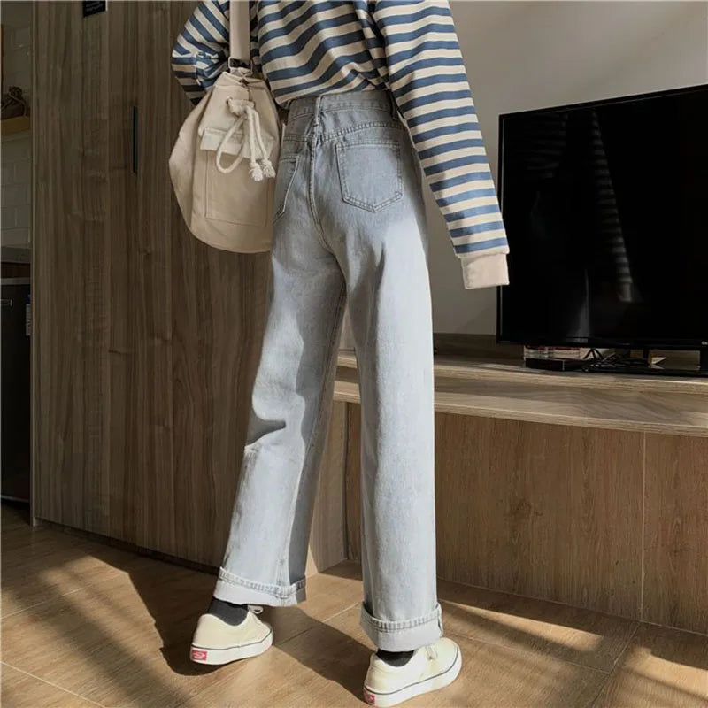 Classic Pants With All-match Button Pocket Design