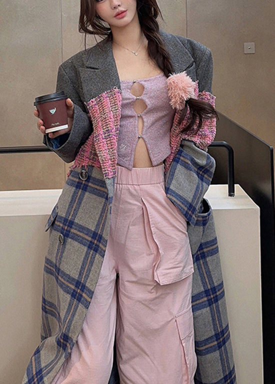 Spring New Original Design Lazy Style Long Woolen Coat Ww1012