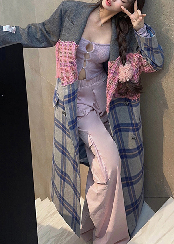 Spring New Original Design Lazy Style Long Woolen Coat Ww1012