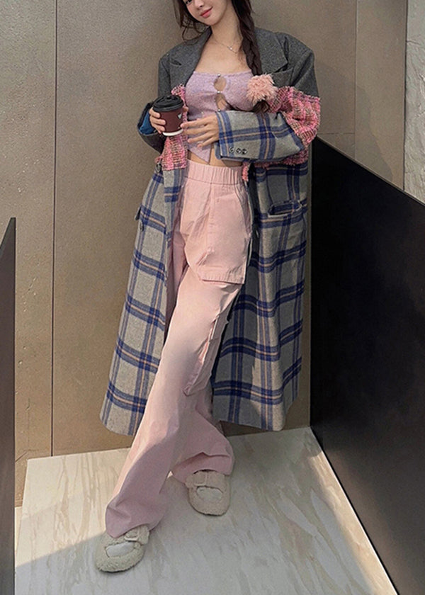 Spring New Original Design Lazy Style Long Woolen Coat Ww1012