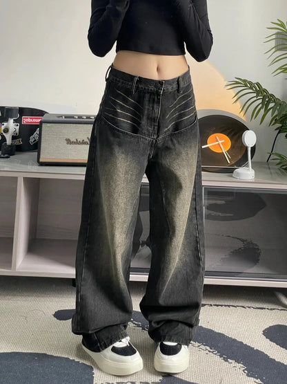 High Street Spicy Straight Tube Wide Leg Long Pants