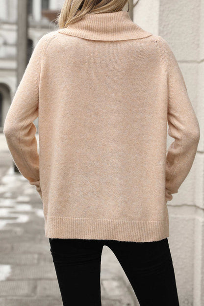 Stacked Collar Pullover Sweater