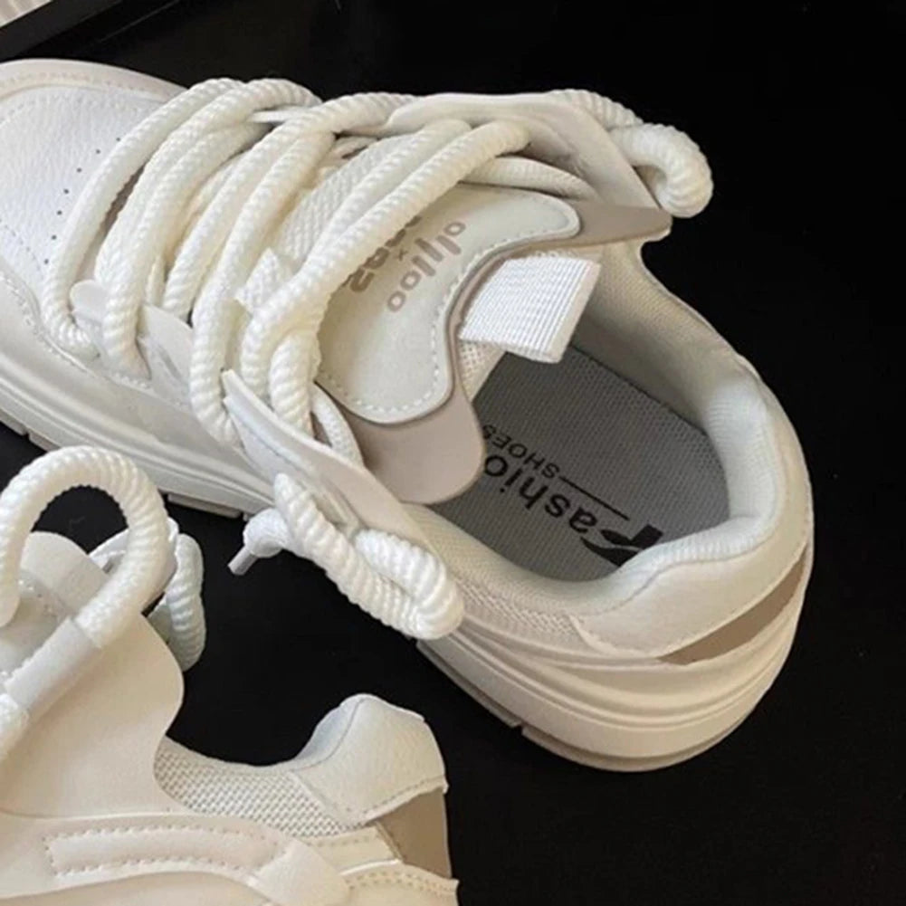 Star Walking Sneakers Y2k Platform Shoes Thick Sole Sport Shoes Non-slip Aesthetic Tennis Shoes for Outdoor Sports