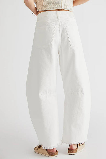 Straight-leg Denim Ninth Pants