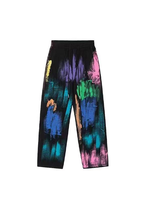 Tie Dye Elastic Waist Wide Leg Pants Summer Bv067