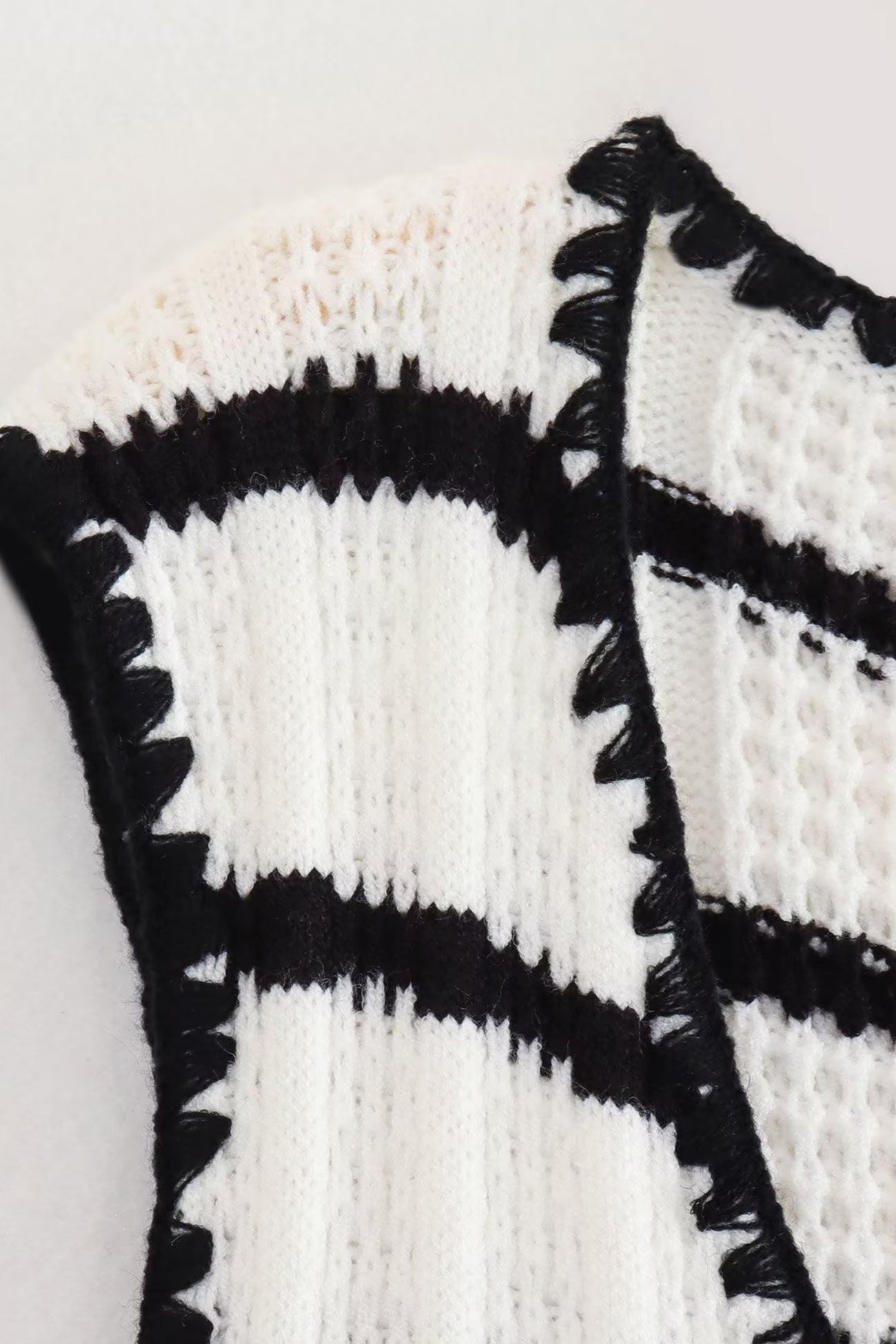 Striped Knit Tie-up Tank Top Pants Suits