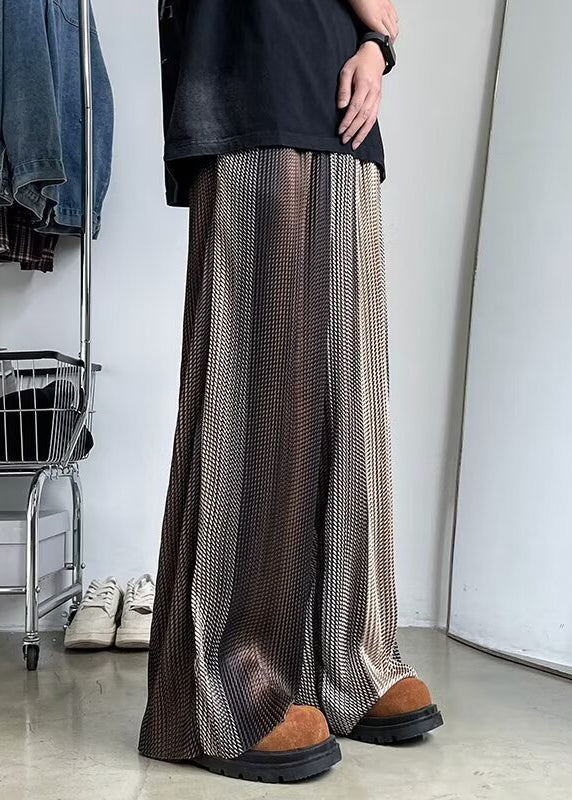 Color Pants Spring Oversized Stylish Gradient Draping Print