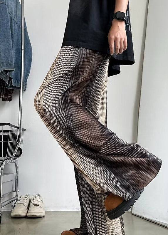 Color Pants Spring Oversized Stylish Gradient Draping Print
