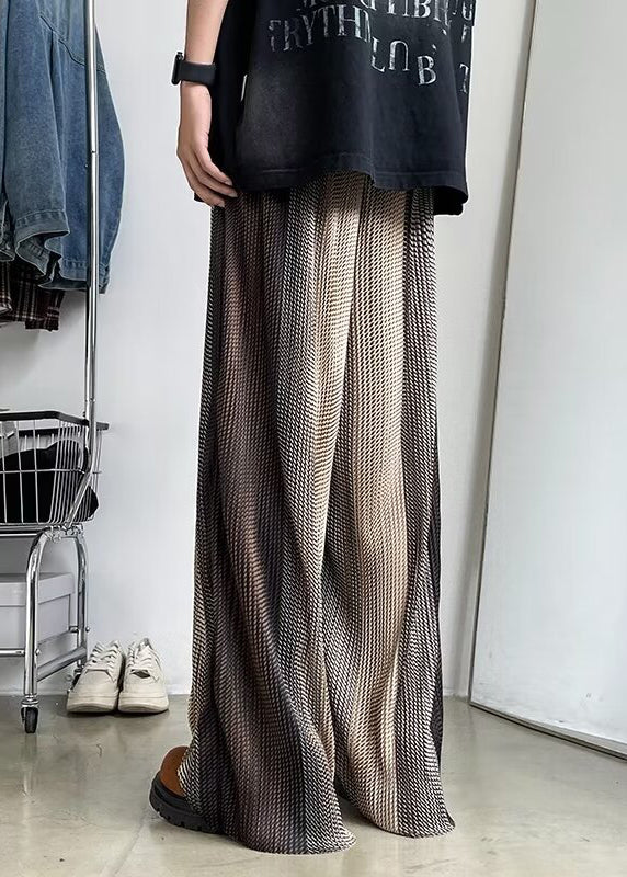 Color Pants Spring Oversized Stylish Gradient Draping Print