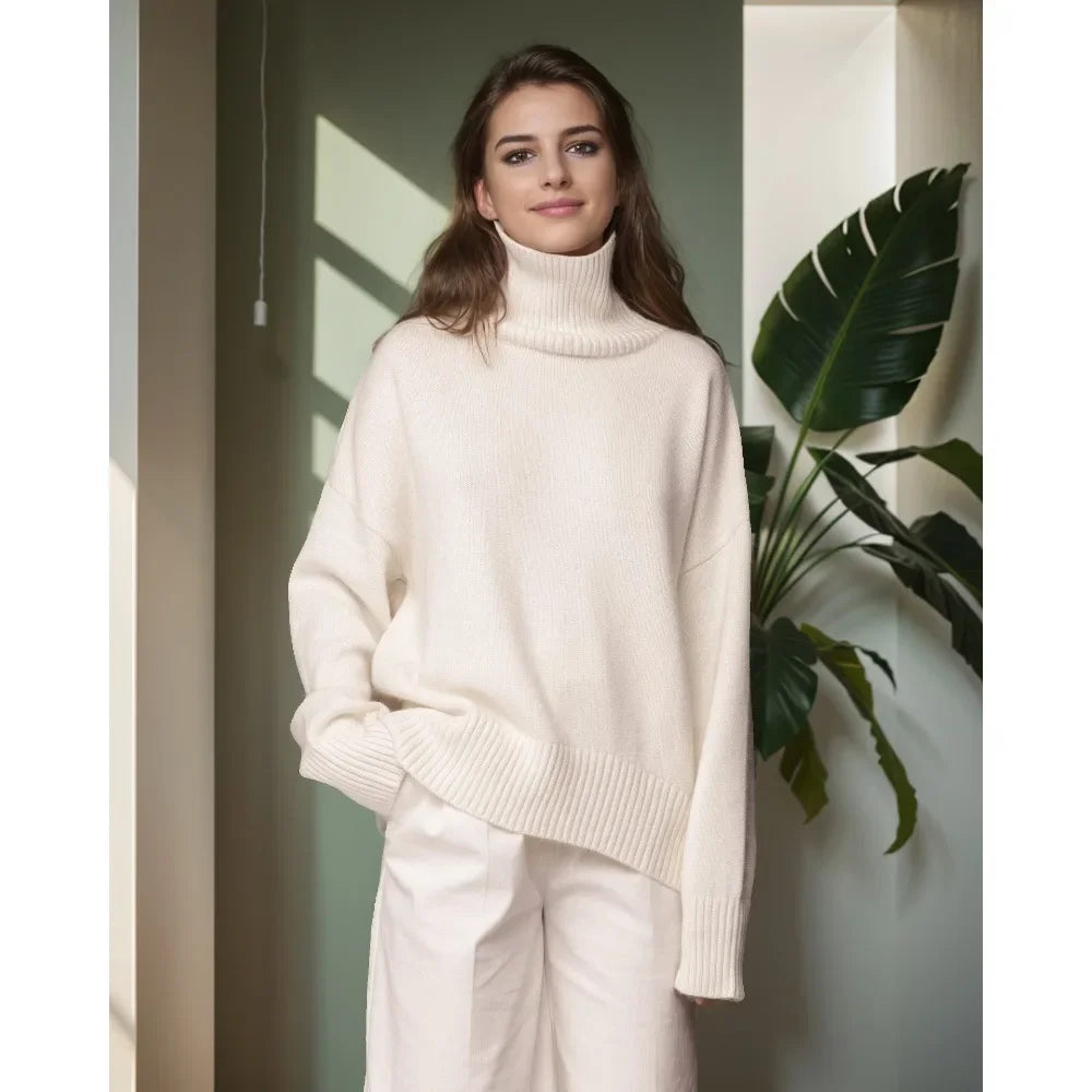 Thickened Knitwear Loose Turtleneck Warm Pullover Sweater