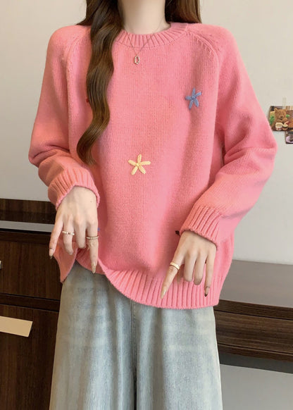 Stylish Yellow O Neck Thick Knit Sweaters Winter Rg038