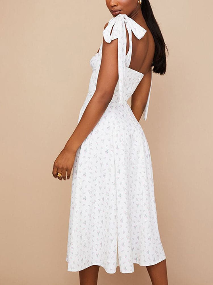 Summer Backless Slip Dress Midi Dress