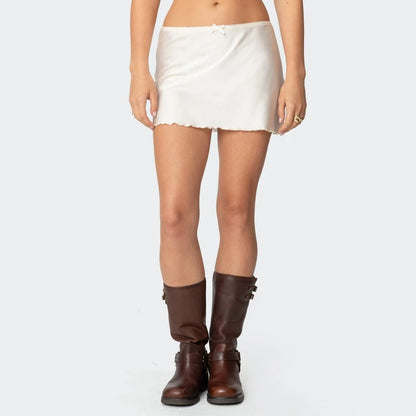 Satin Low Waist Skirt