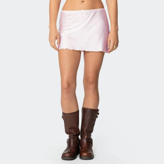 Satin Low Waist Skirt