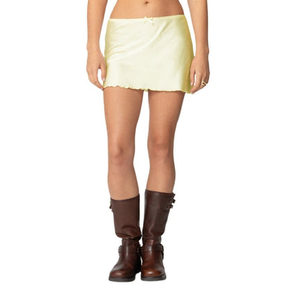 Satin Low Waist Skirt