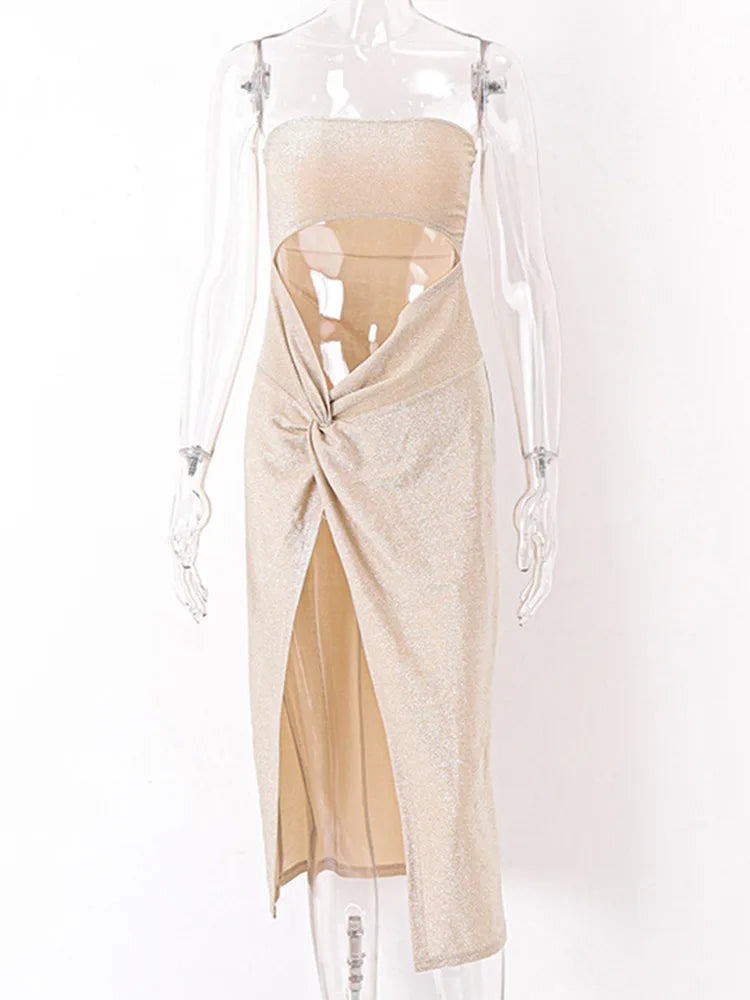 Summer Sleeveless Skinny Club Midi Dresses