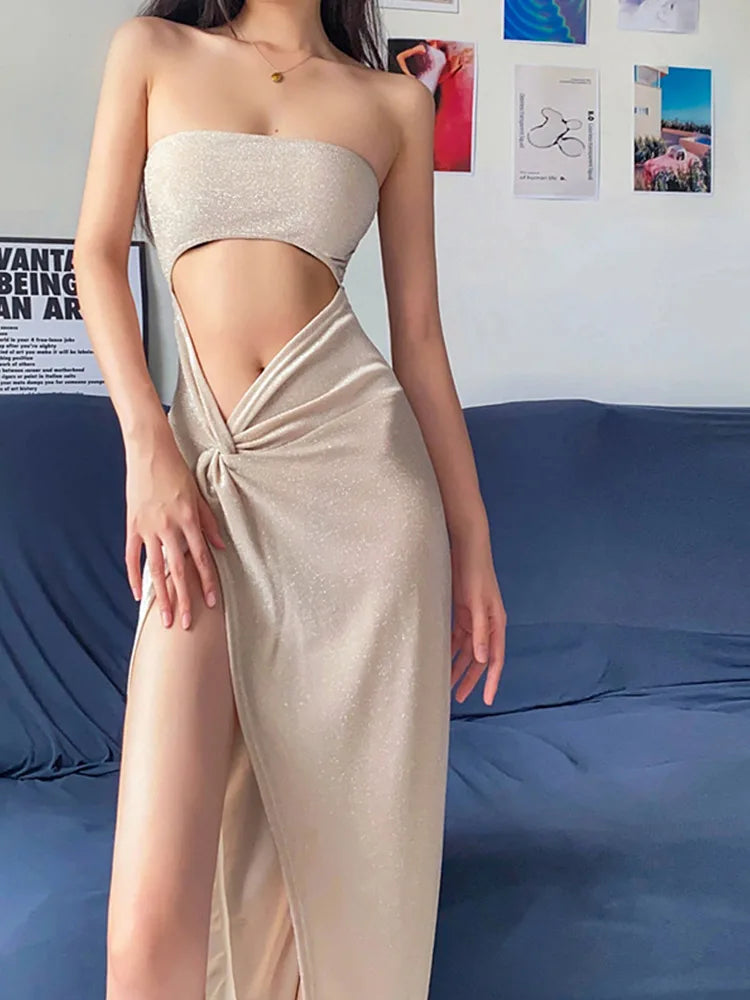 Summer Sleeveless Skinny Club Midi Dresses