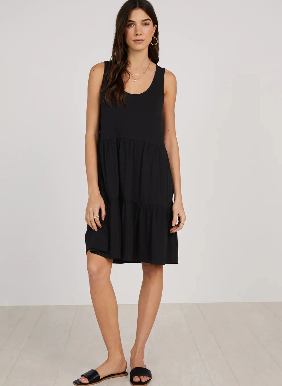Summer Color Spaghetti Strap Dresses for U-neck Loose Mini Dress Simple Style Lady Sleeveless Vestidos