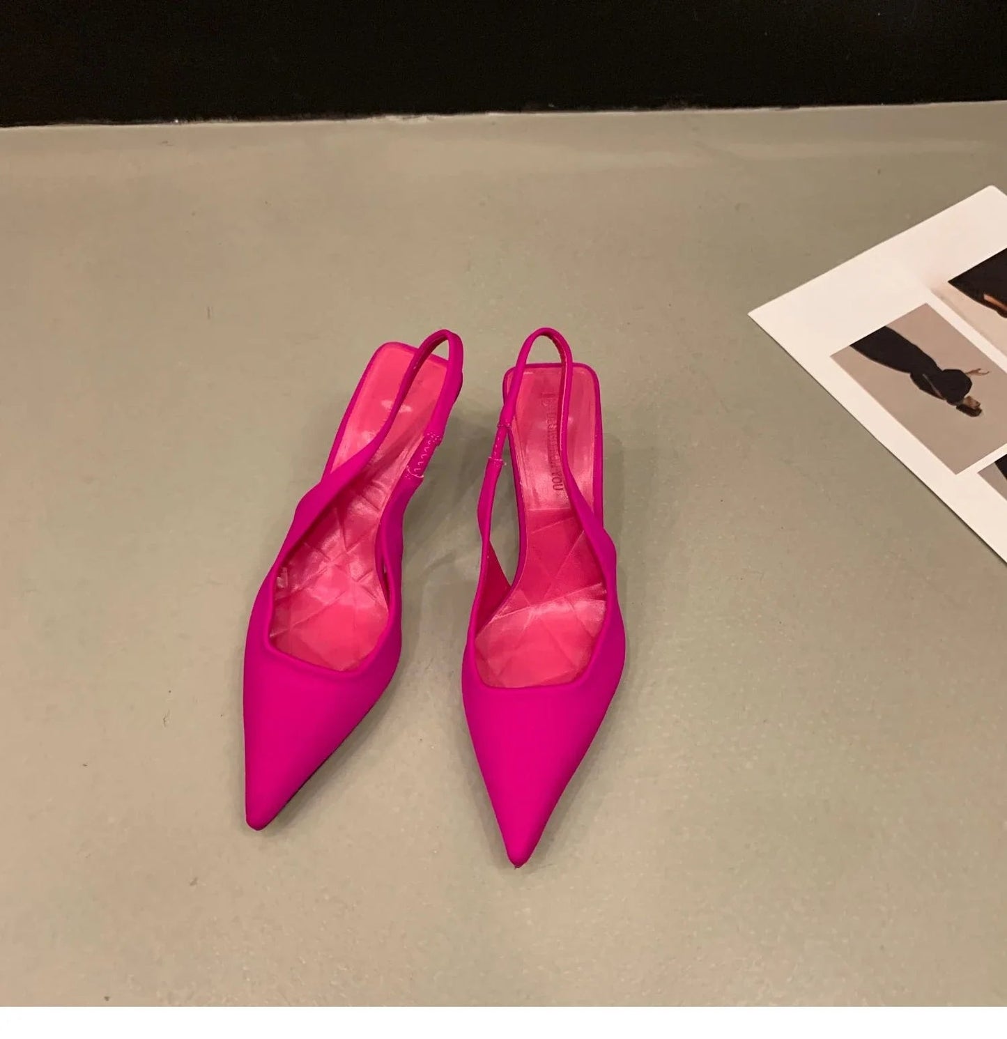 Summer Autumn Color Banquet Pointed Toe Comfortable Slip-on Shoes Low Heel Pumps