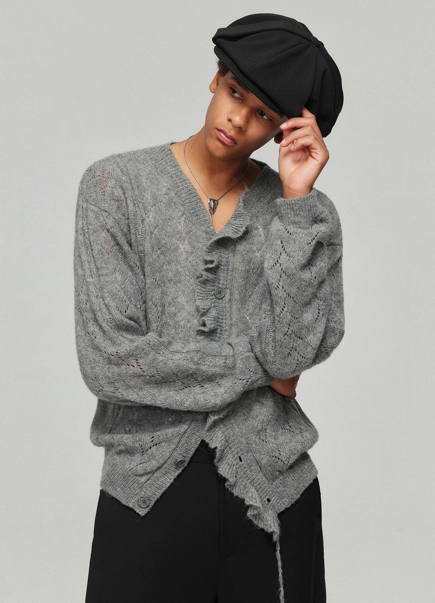Cozy Botanical Knit Cardigan