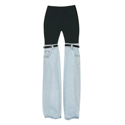 ’s Palazzo Trousers Wide Jeans Loose Denim Pants Summer New Low Rise Jeans
