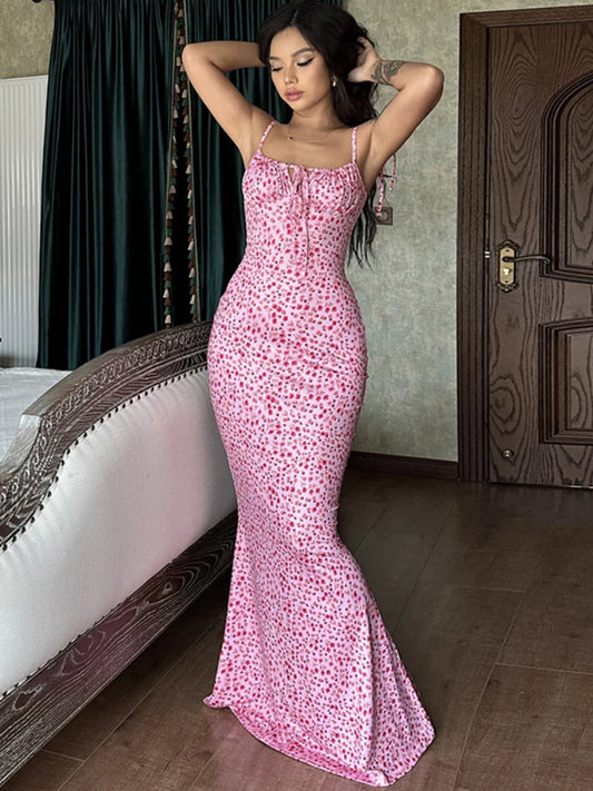 Dress Summer Off Shoulder Lace Up Deep V Neck Dresses Holiday Beach Long Dress Woman