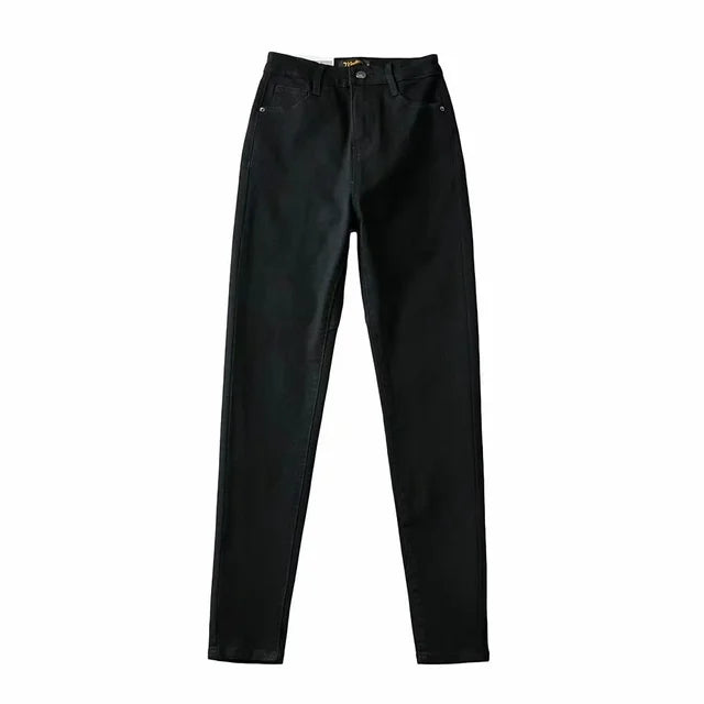High High Waisted Jeans for Silm Fit Cotton Jean Street Temperament Denim Pant Female
