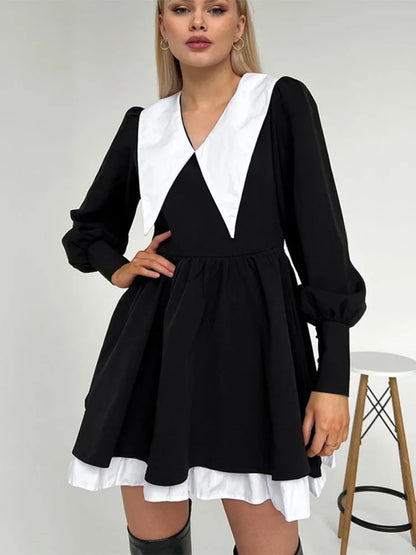 Splice Mini Dress for Party Club Night Folds ’s Evening Dress Hot Street Dresses
