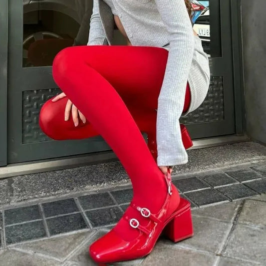 Tights Leggings Bodycon Red See Through Lingerie Femme Pantyhose Summer New Slim Lace Stockings Woman Lingerie