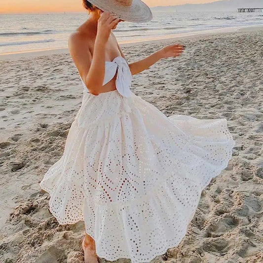 Embroidery High Waist Skirt
