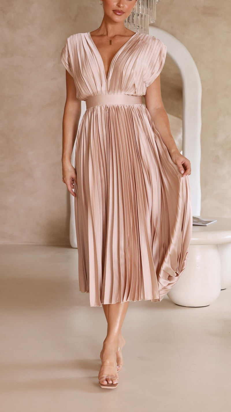 Emma | Deep V-neck Maxi Dress