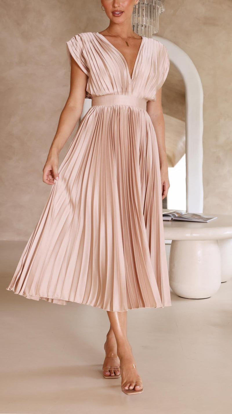 Emma | Deep V-neck Maxi Dress