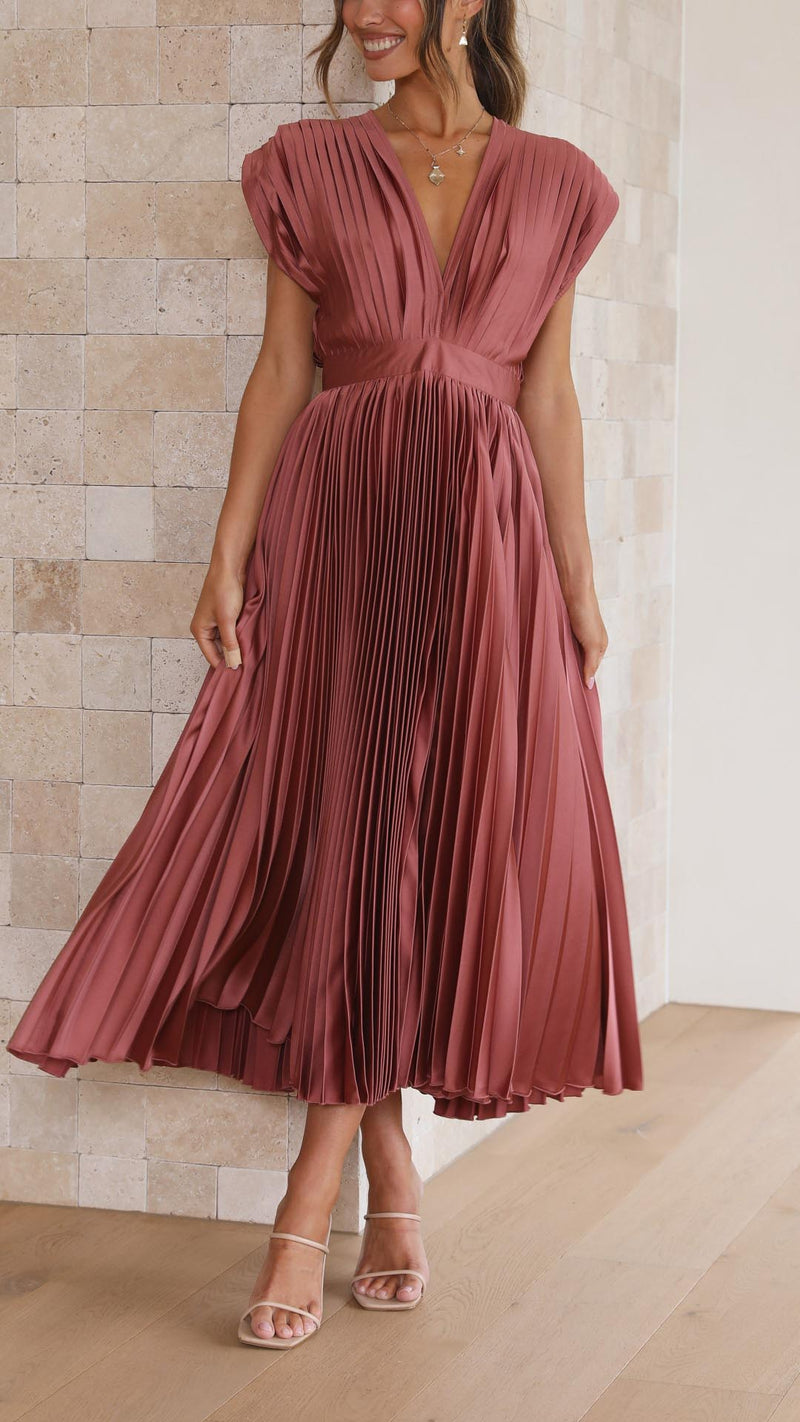 Emma | Deep V-neck Maxi Dress