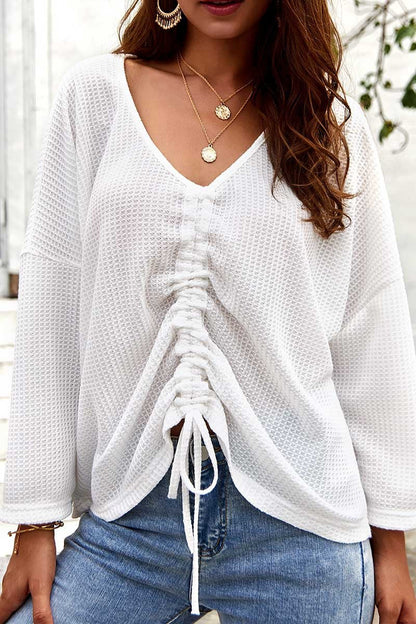 V Neck Loose Knit Sweater