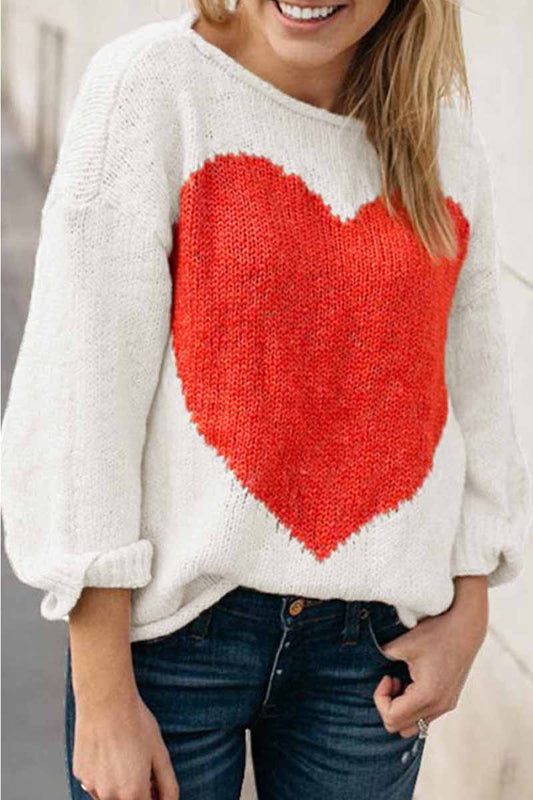 Contrast Loose Sweater
