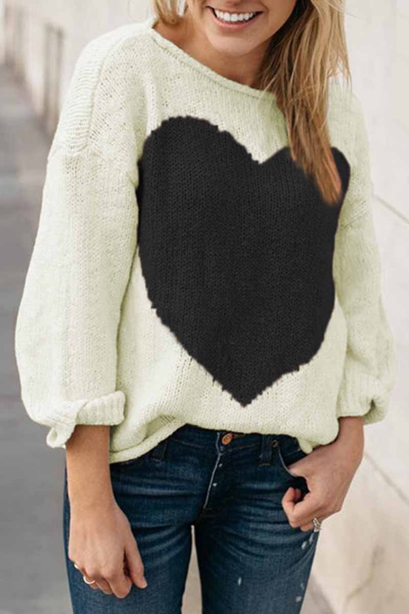 Contrast Loose Sweater