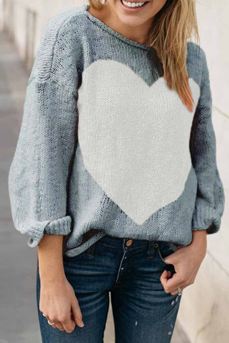 Contrast Loose Sweater