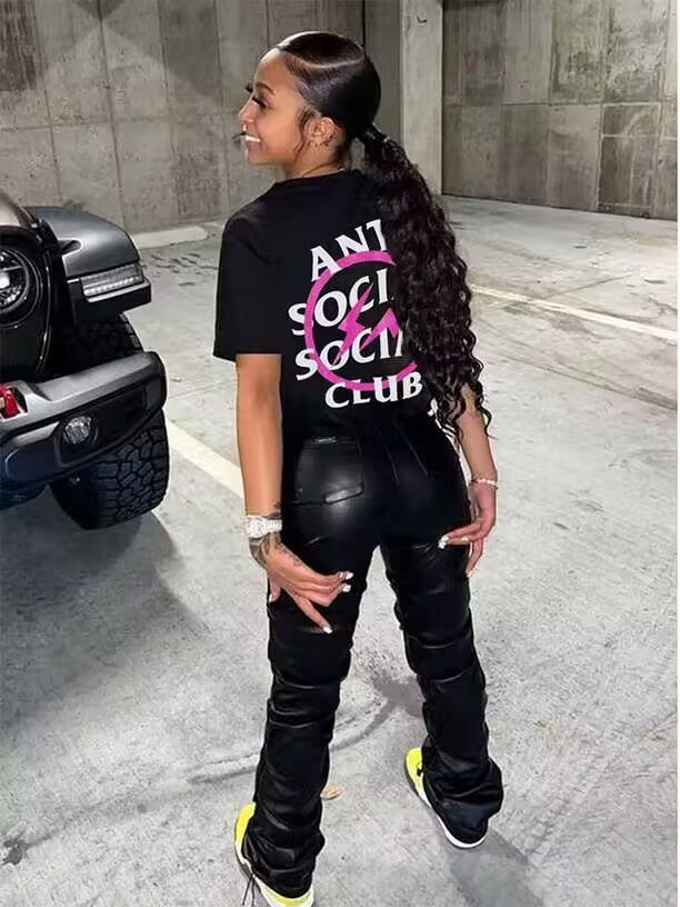Anti Social Social Club Letter Print T-shirt Ar5013