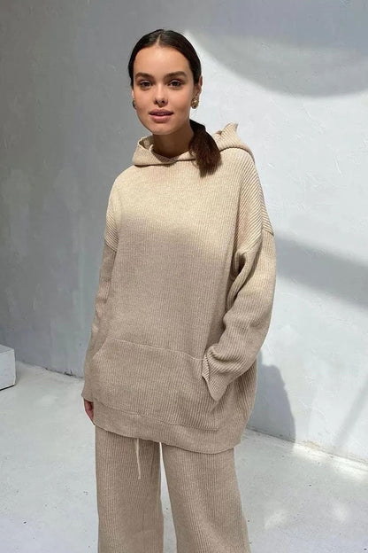 Two-piece Color Hooded Sweater