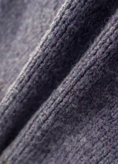 Cozy Tartan Wool Blend Zip-up Sweater
