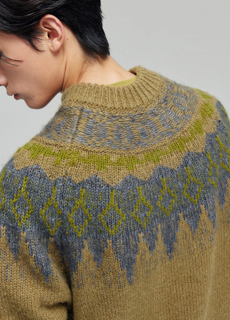 Cozy Tartan Wool Blend Zip-up Sweater