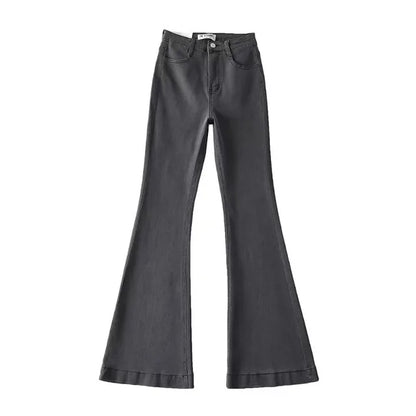 Flare Jeans Summer Bodycon Long Denim Pants Blue Elastic Y2k Trousers High Waisted Jeans