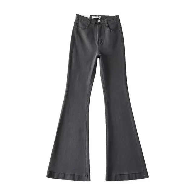 Flare Jeans Summer Bodycon Long Denim Pants Blue Elastic Y2k Trousers High Waisted Jeans
