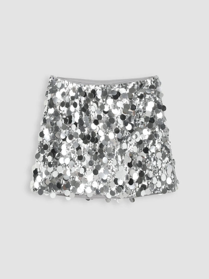 Sequin Skirt Silver/black Perfect Holiday Party Skirt