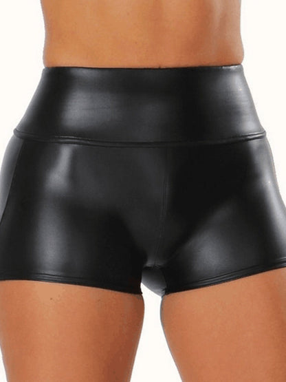 High Waist Faux Leather Shorts Ar50127