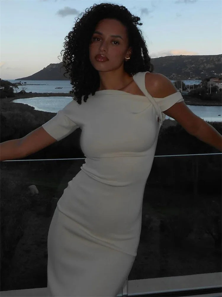 Off-shoulder Bandage Mini Dress